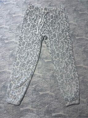 UGG Women’s Grey Leopard Print Fleece Pajama Pants